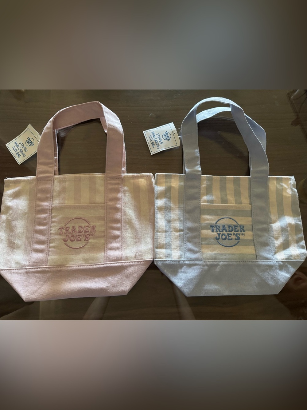 TRADER JOE’S Mini Striped Tote Bag .